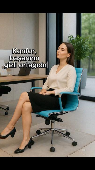 Verimlilik Rengini Seçti: Riva Mavi Çalışma Koltuğu