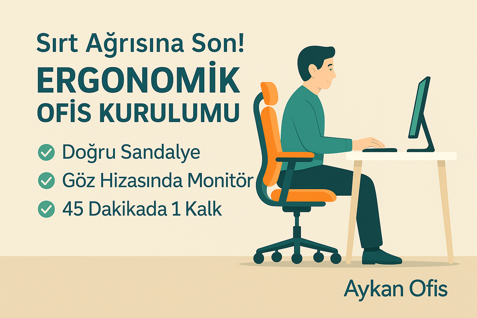 Ergonomik Ofis Düzeniyle Sırt ve Boyun Ağrılarından Kurtulun