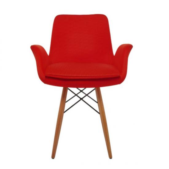 Aykan Ofis Mona Kırmızı Sandalye - Bekleme Koltuğu - Cafe Sandalyesi