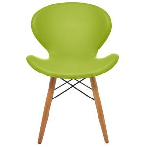 Aykan Ofis Renda Yeşil Sandalye-Doğal Ahşap Ayaklı